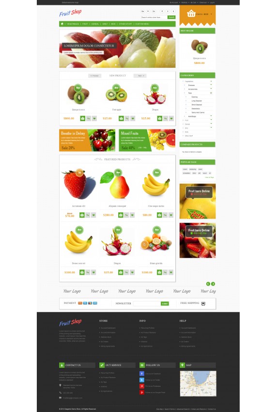 Plantilla de Fruit Shop Responsive